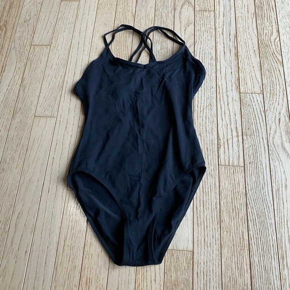 Free w/ Purchase Energetics Black Strappy Back Bodysuit - Picture 1 of 5